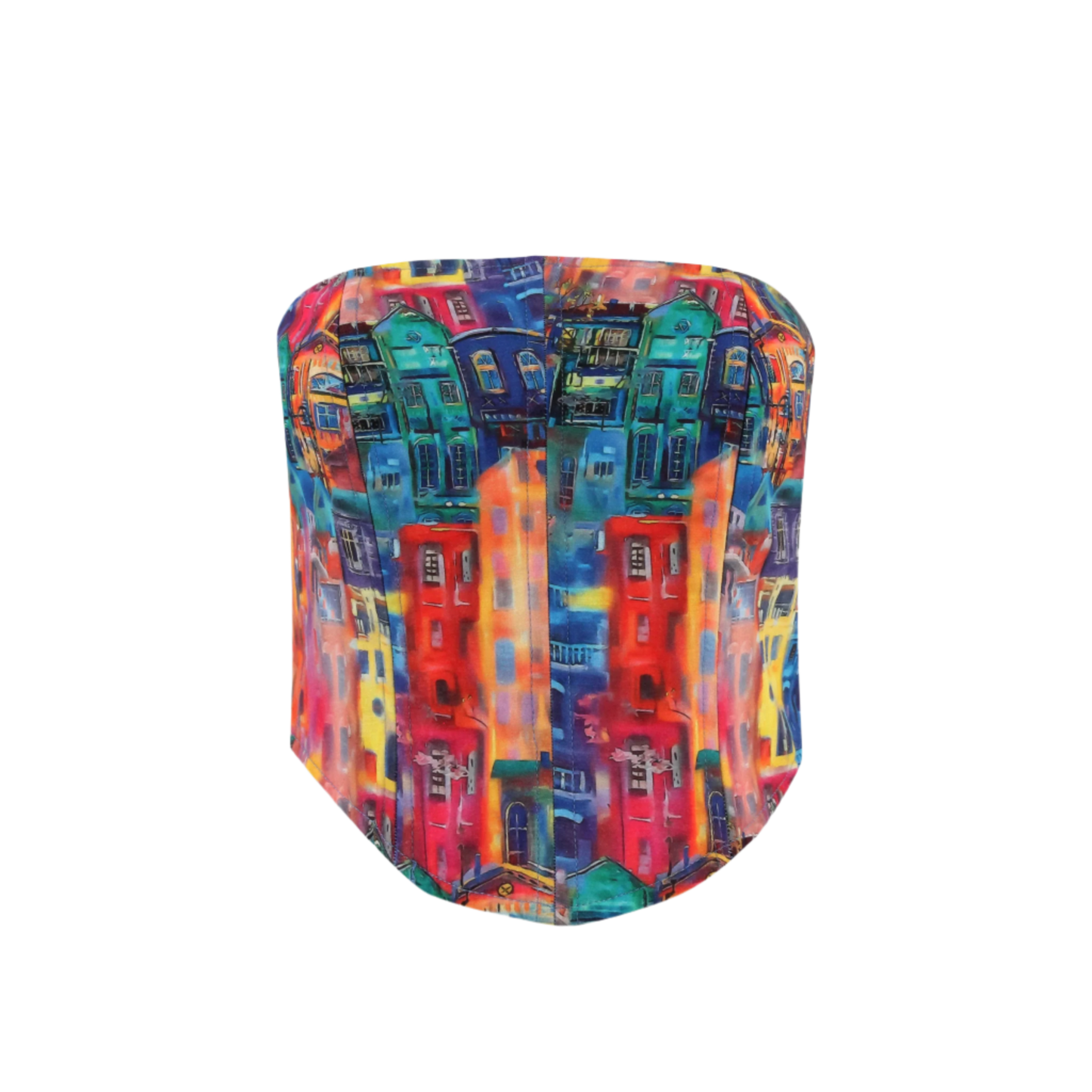 Multicolor House Print Corset