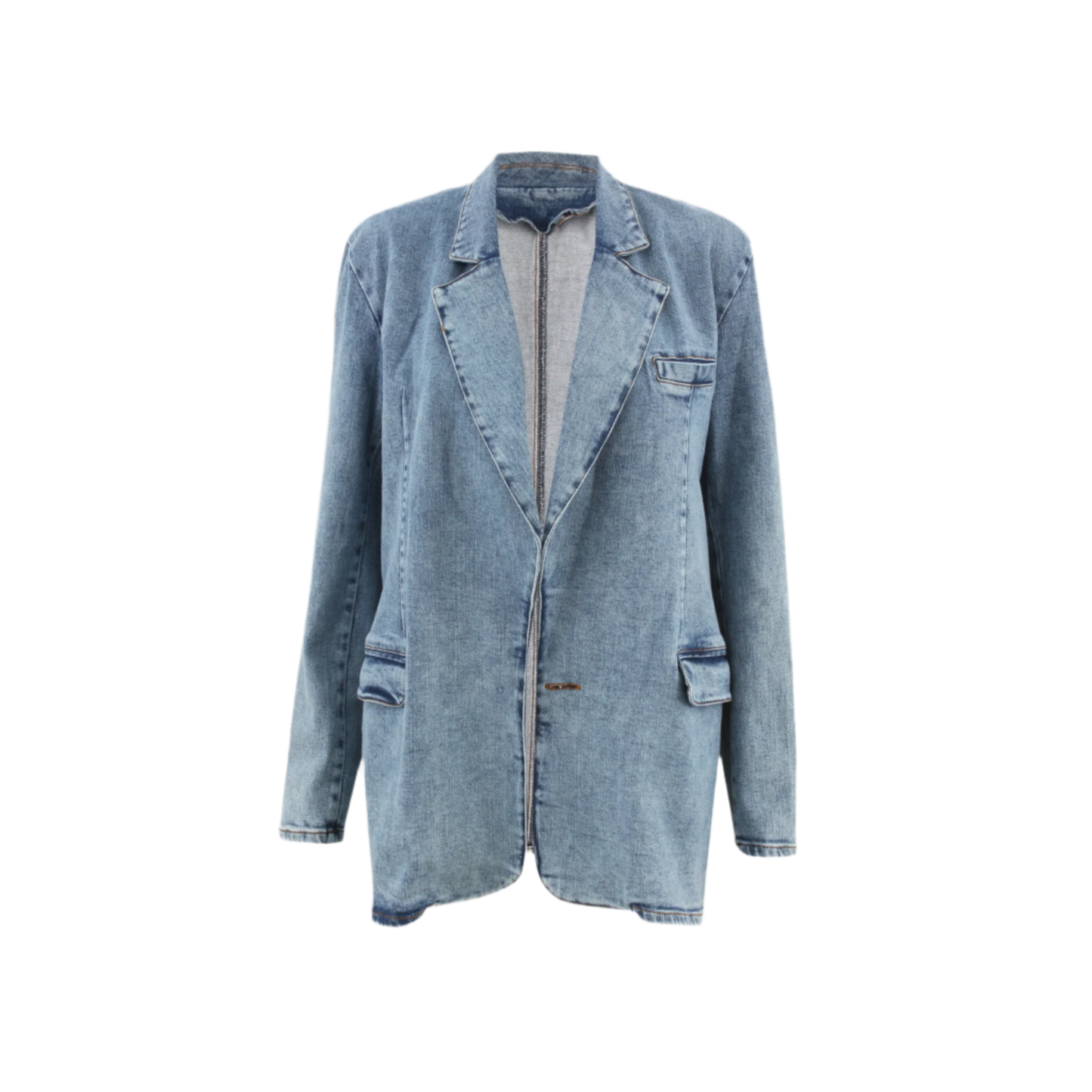 Ocean blue denim blazer