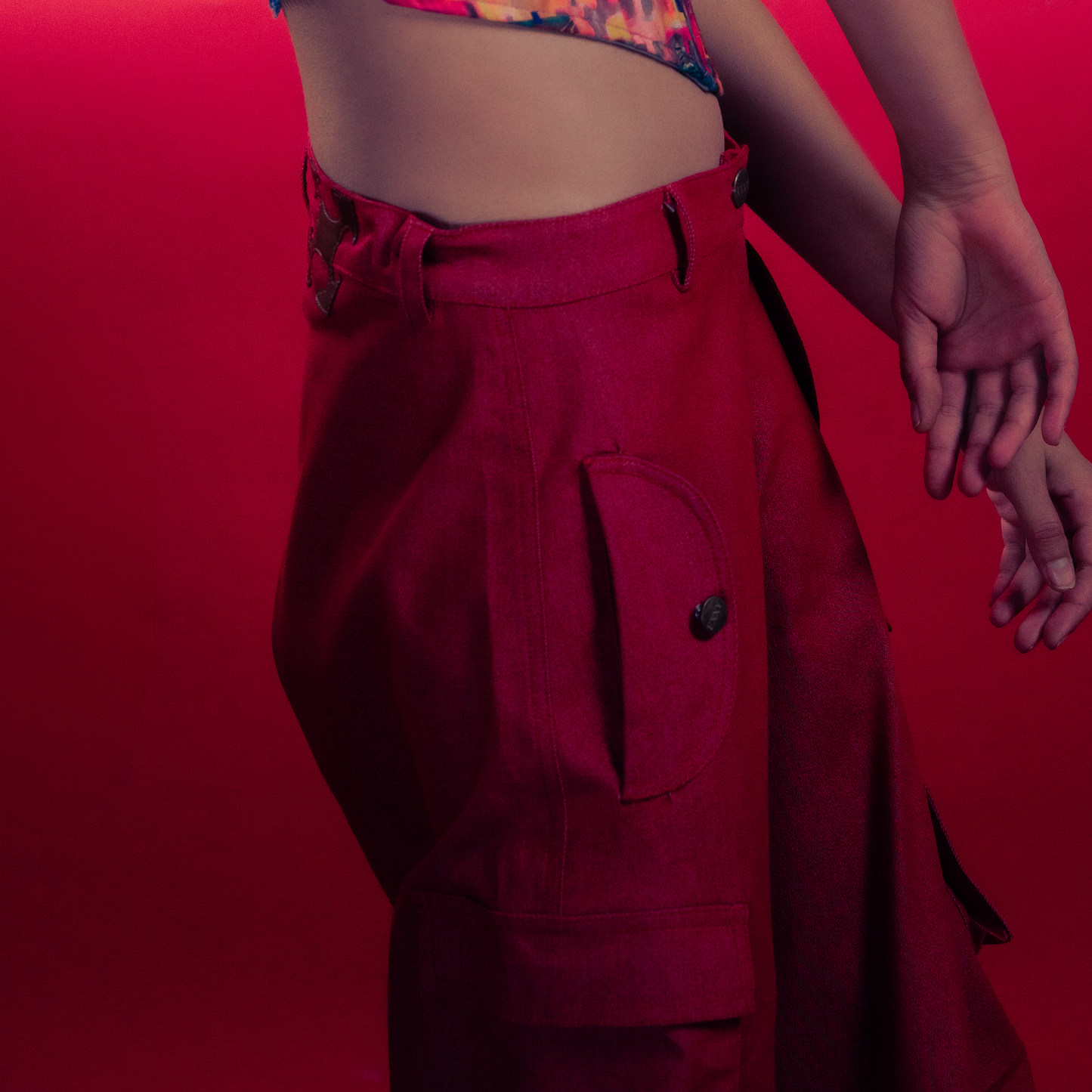 Red Cargo Jeans