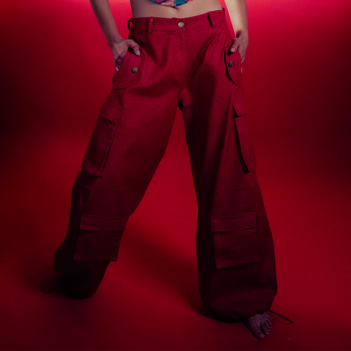 Red Cargo Jeans