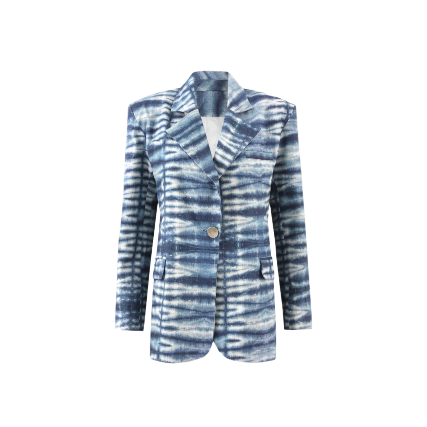 Tie-Dye Print Blazer