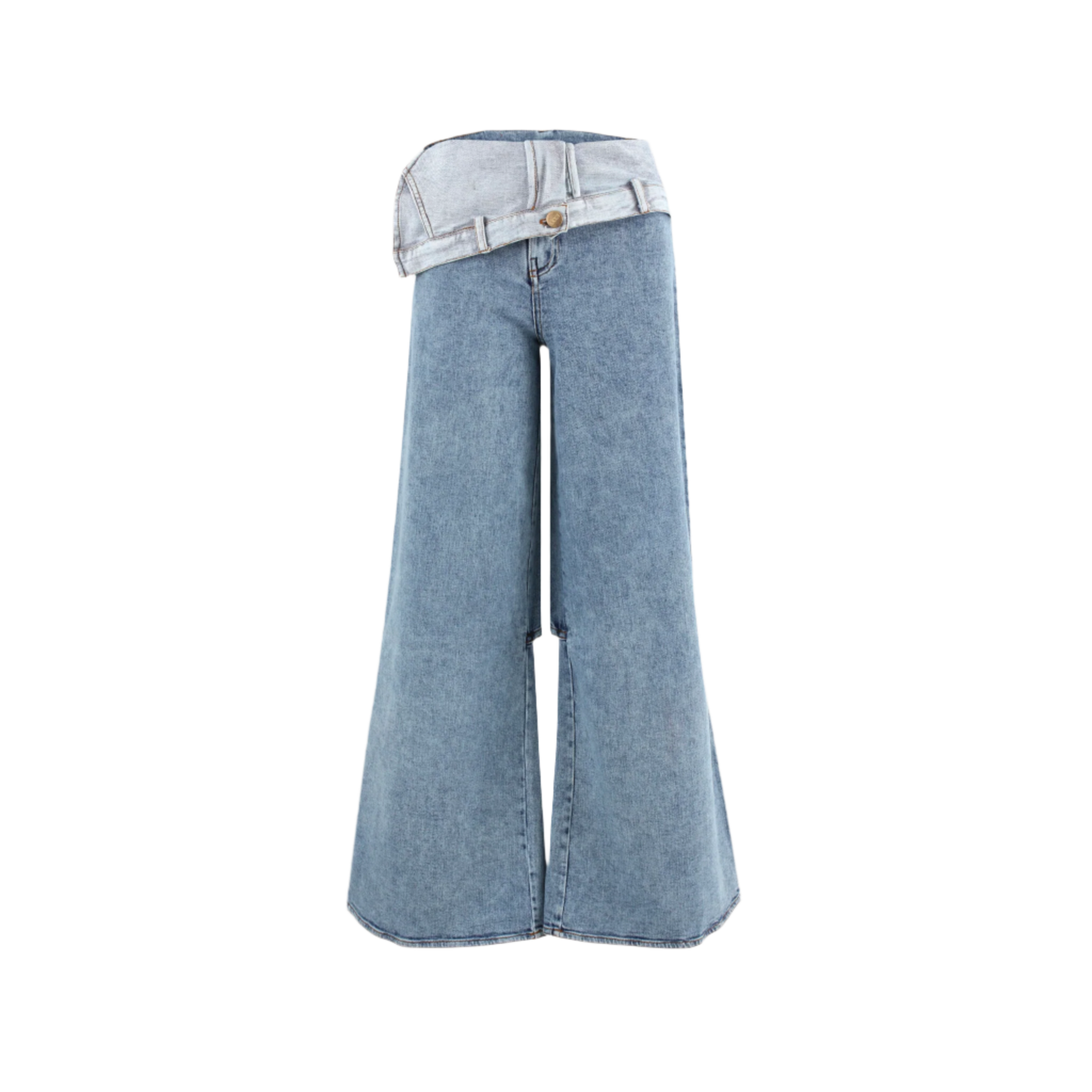 Flipped denim pants