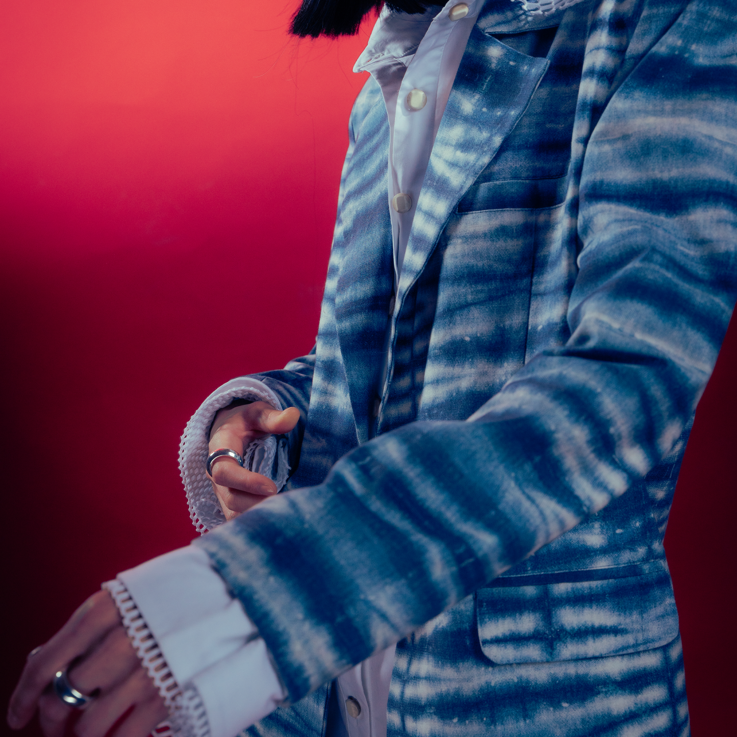 Tie-Dye Print Blazer