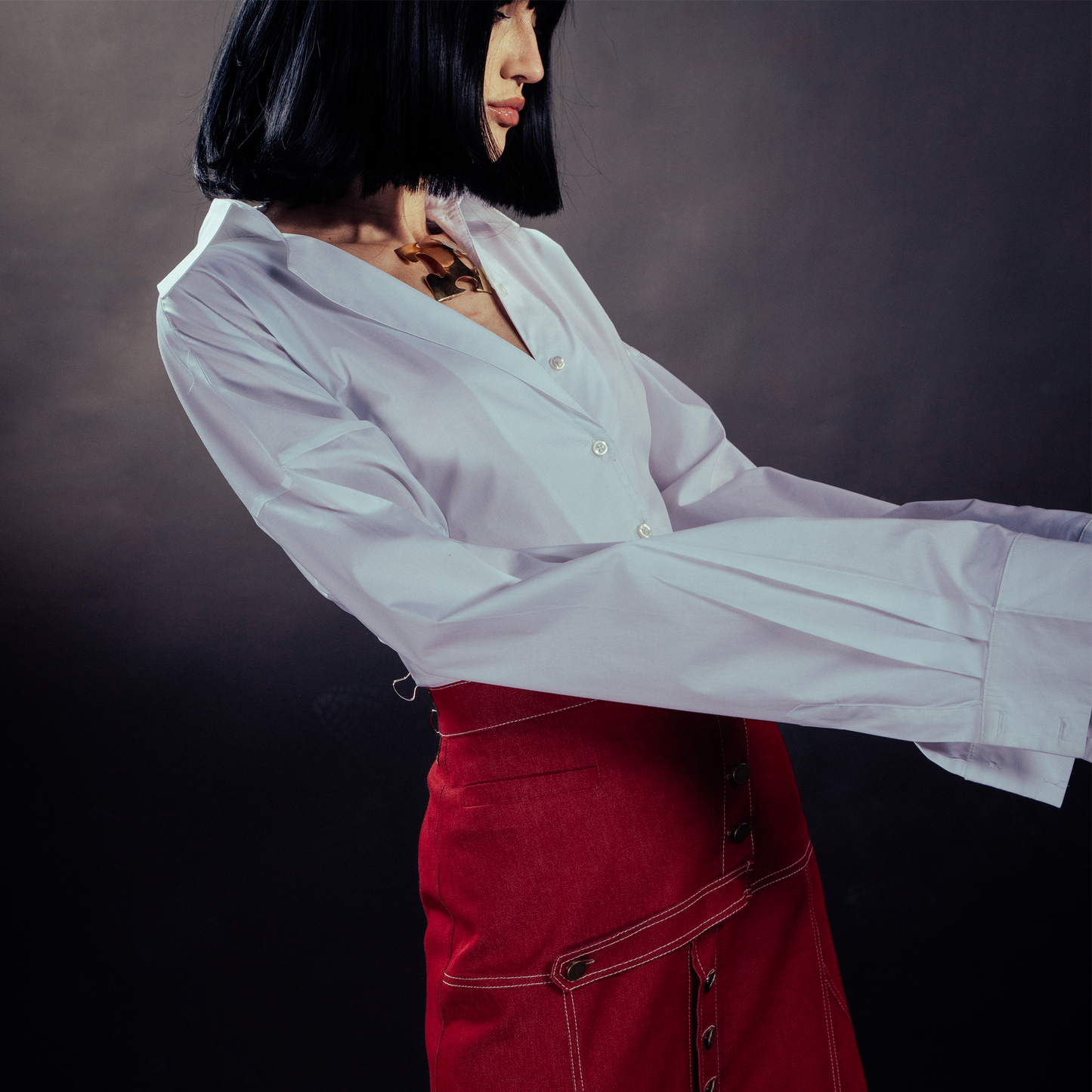 Asymmetrical Chemise Shirt