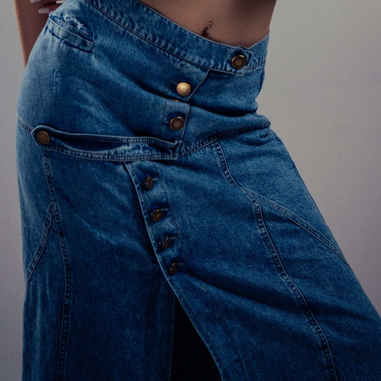 Blue Denim long skirt