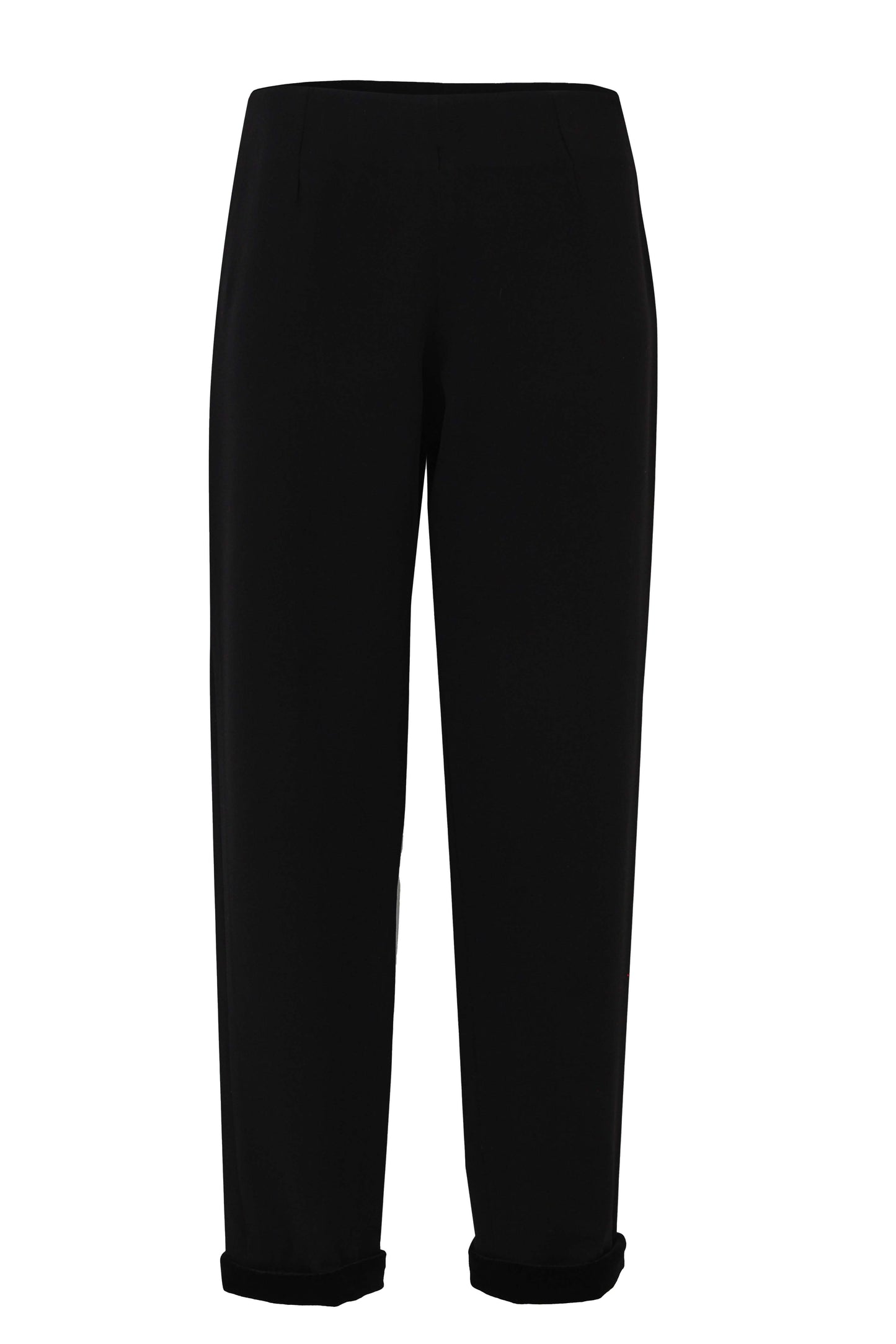 Crimson Ruffle Corset & Noir Tailored Pants Set