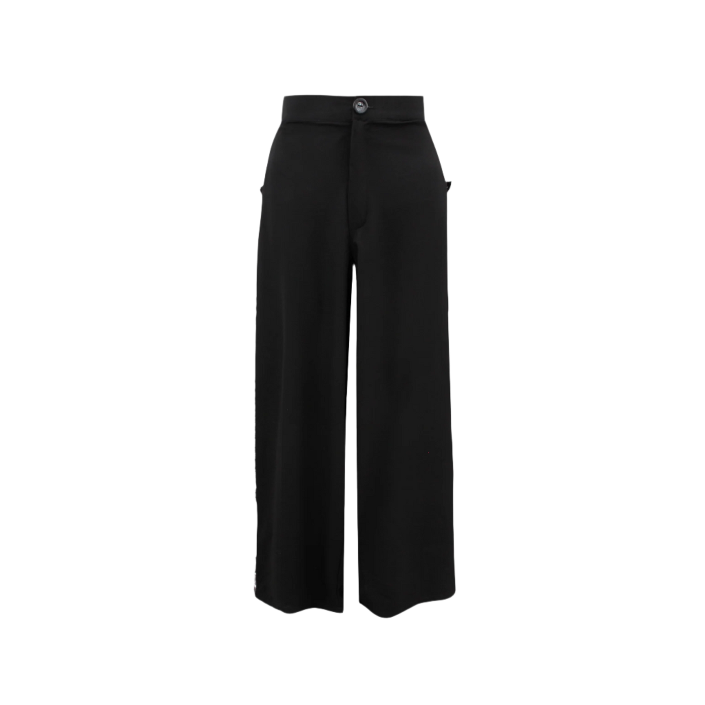 Pleated Black and White Pants