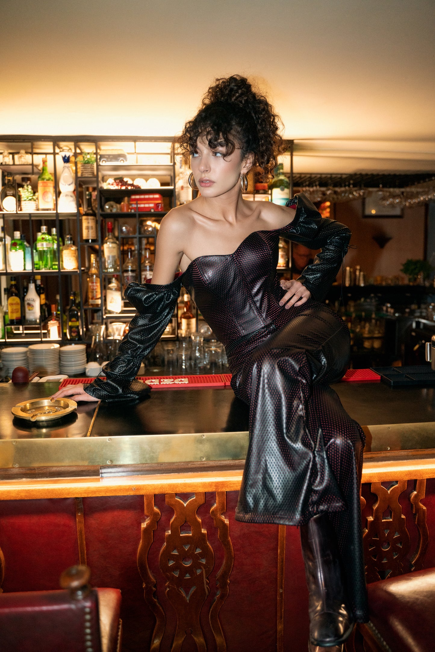 Fishnet Leather Pants