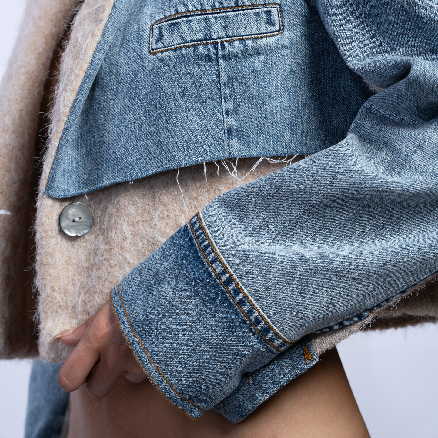 Fractured Warmth Denim Jacket