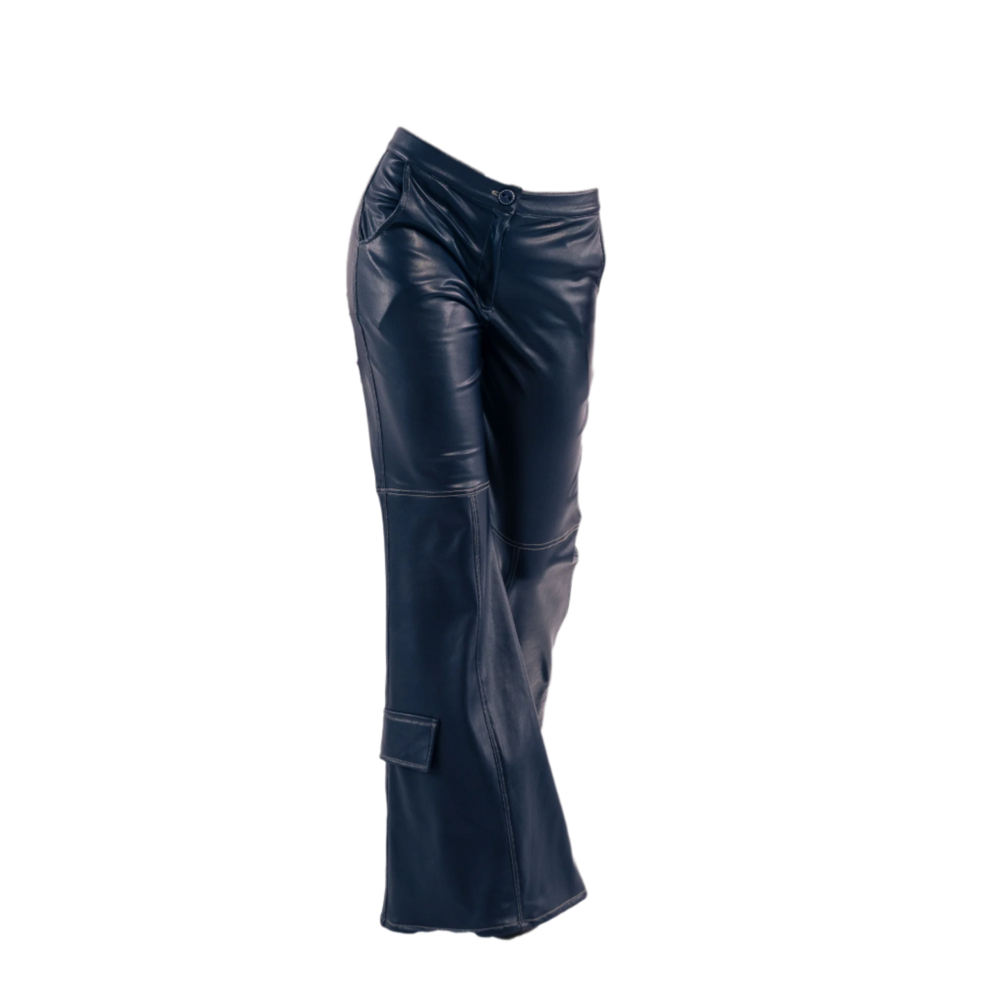 Navy Flare Leather pants