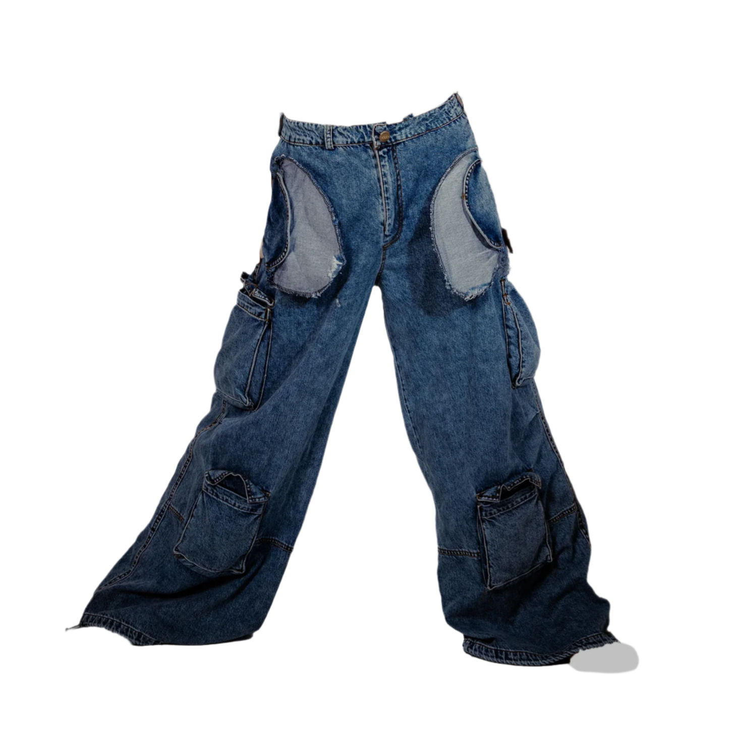 Denim cargo pants