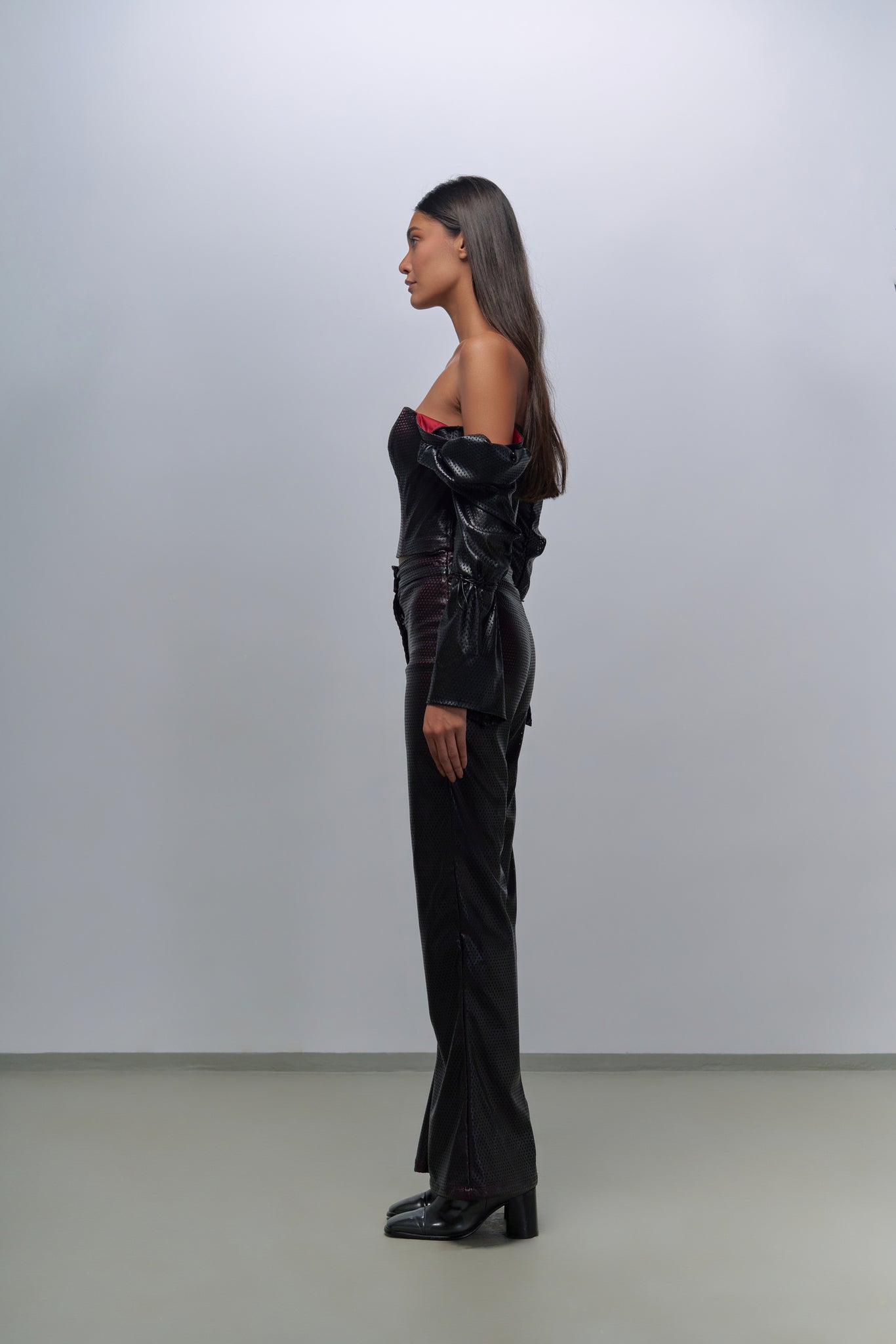 Fishnet Leather Pants