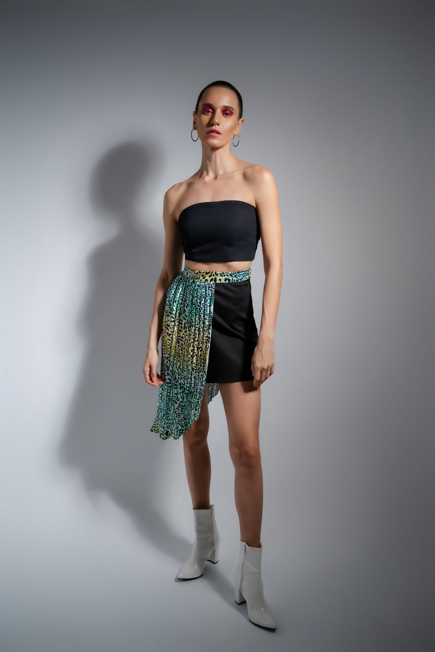 Asymmetrical Print Skirt