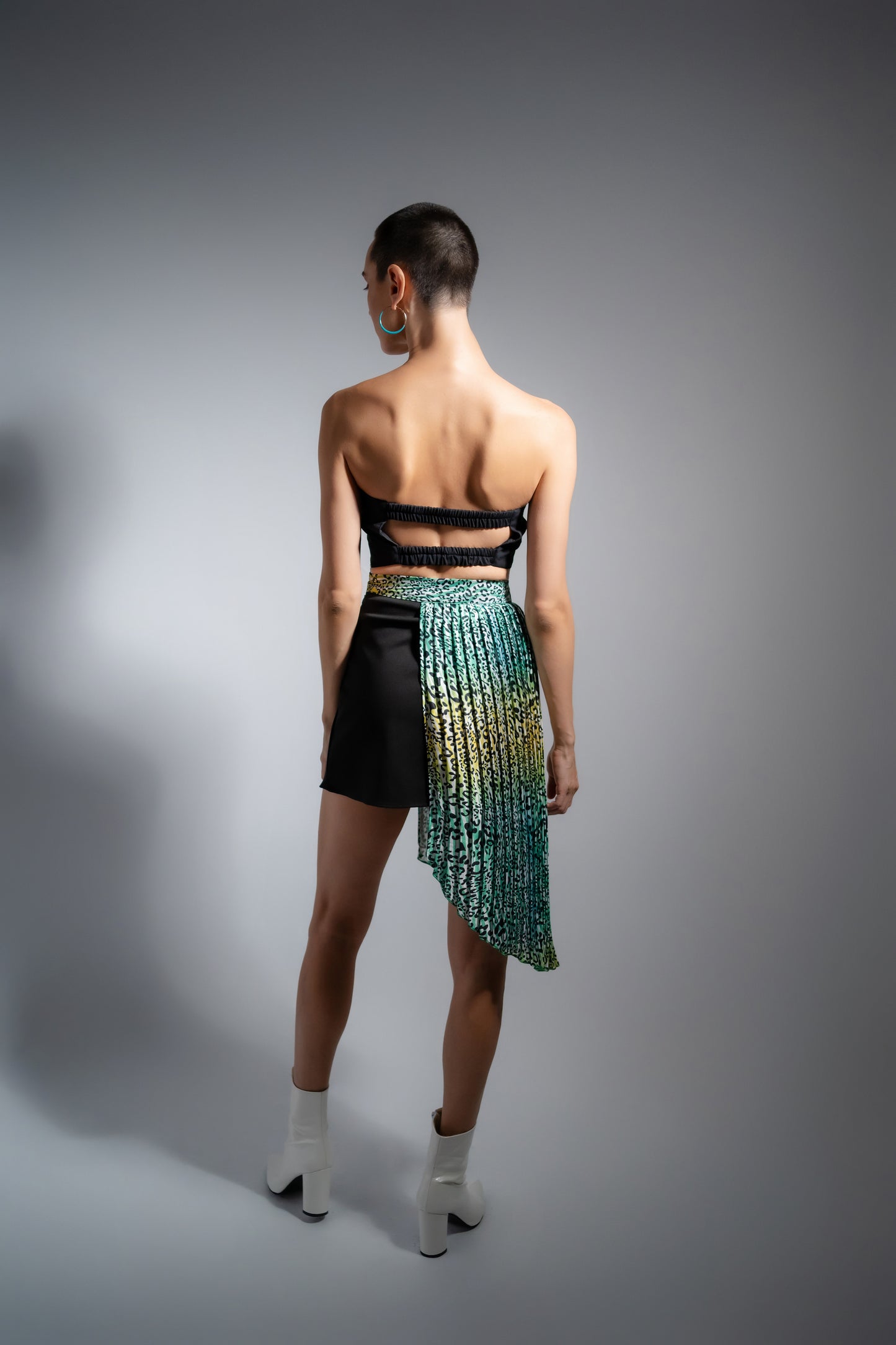 Asymmetrical Print Skirt