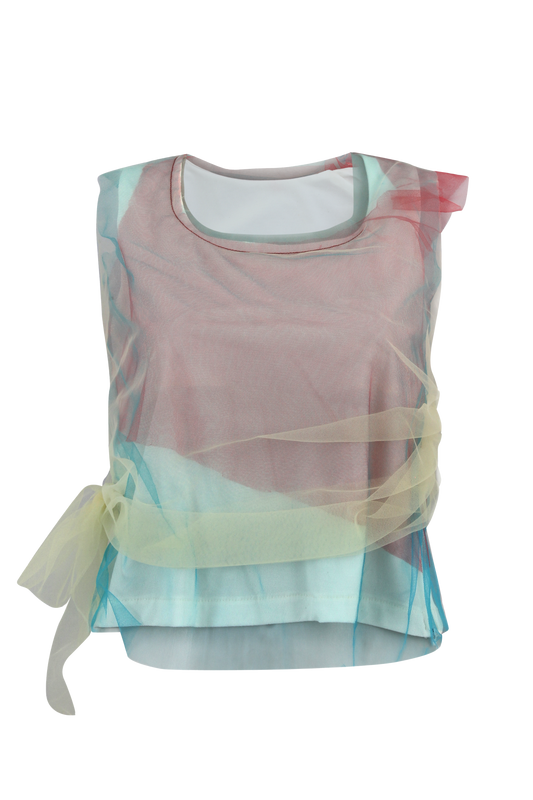 Tulle Wrap Top