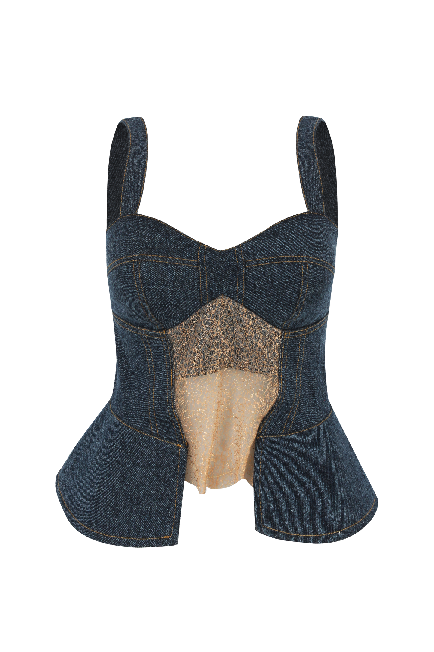 Cut-Through Corset - The Blue Denim
