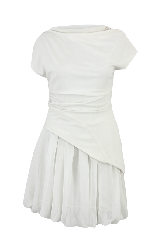 Soft Wrap Dress - White