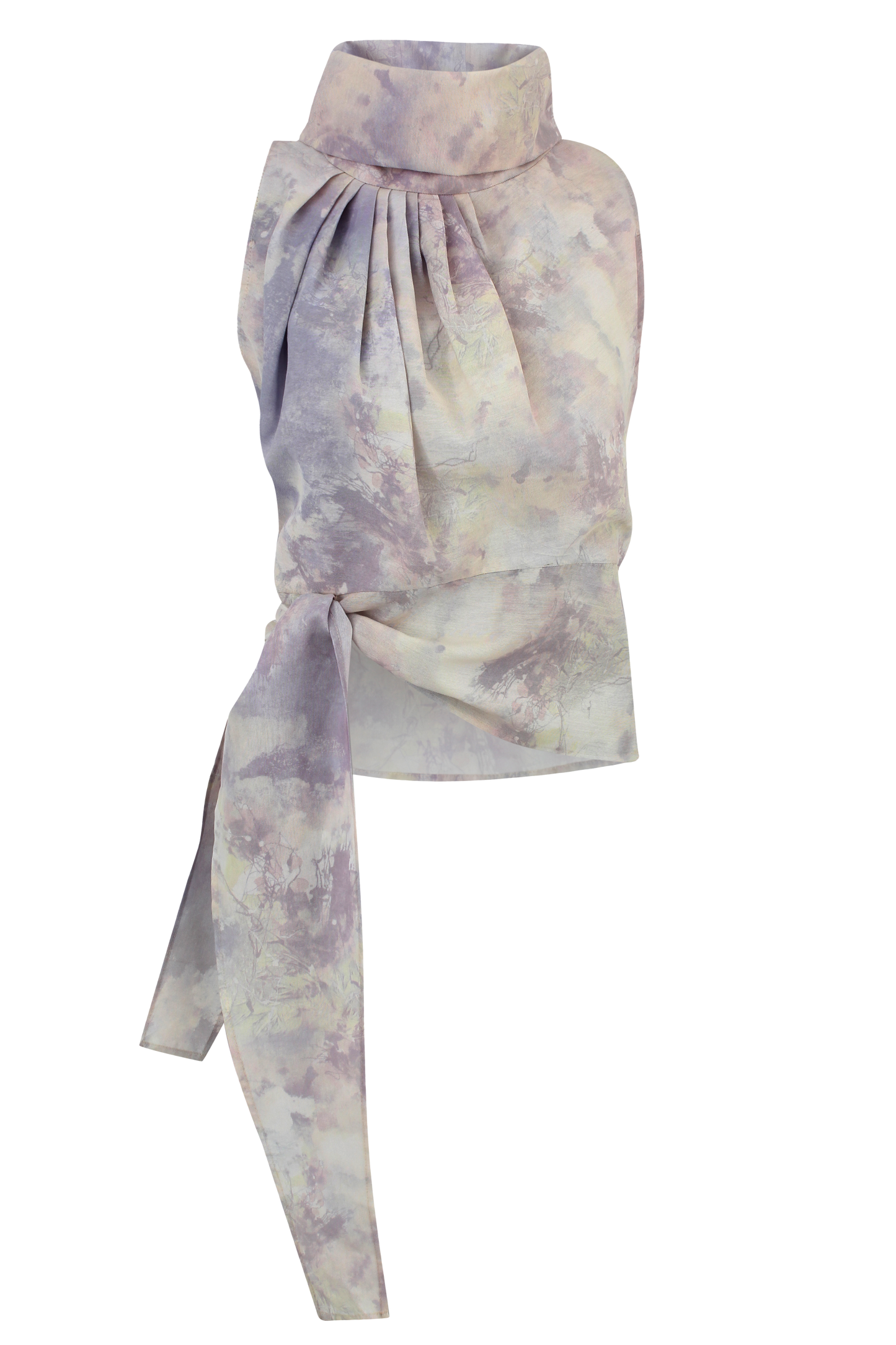Drape Tie Top - Print
