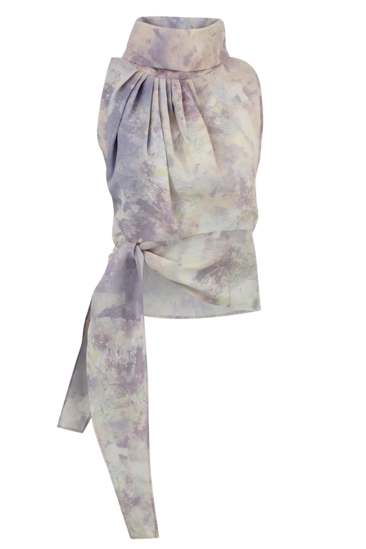 Drape Tie Top - Print