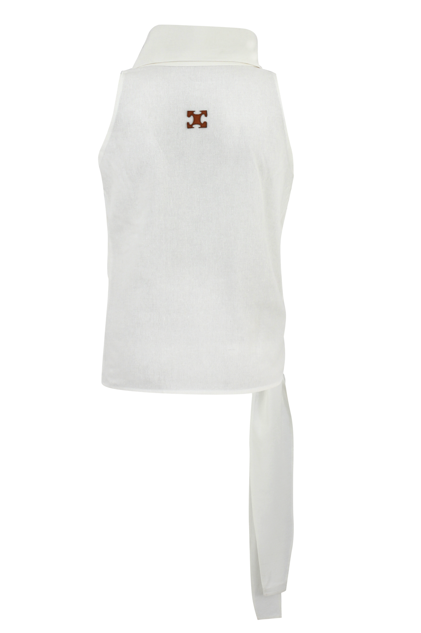 Drape Tie Top - White