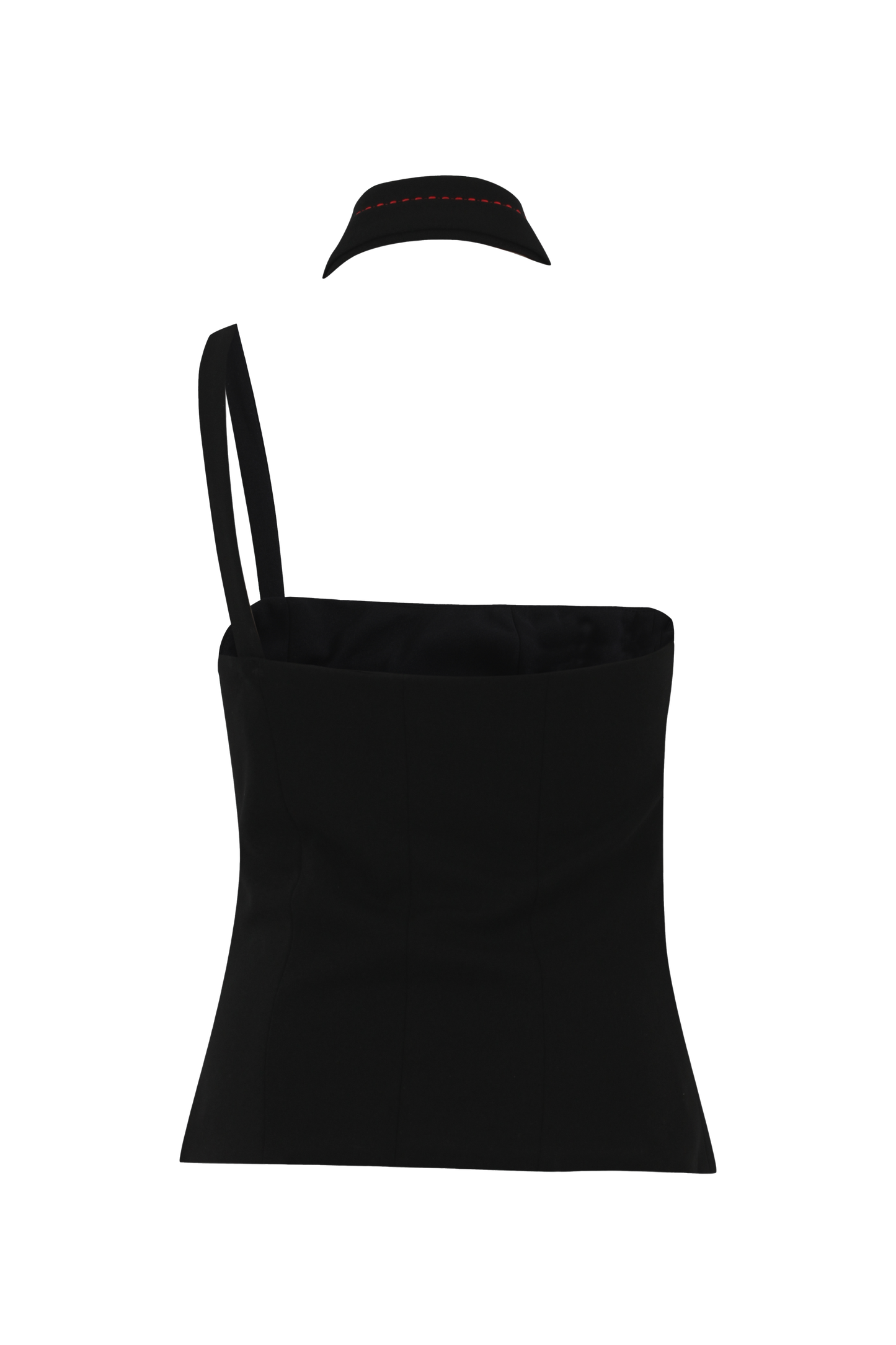Split Collar Top - Black